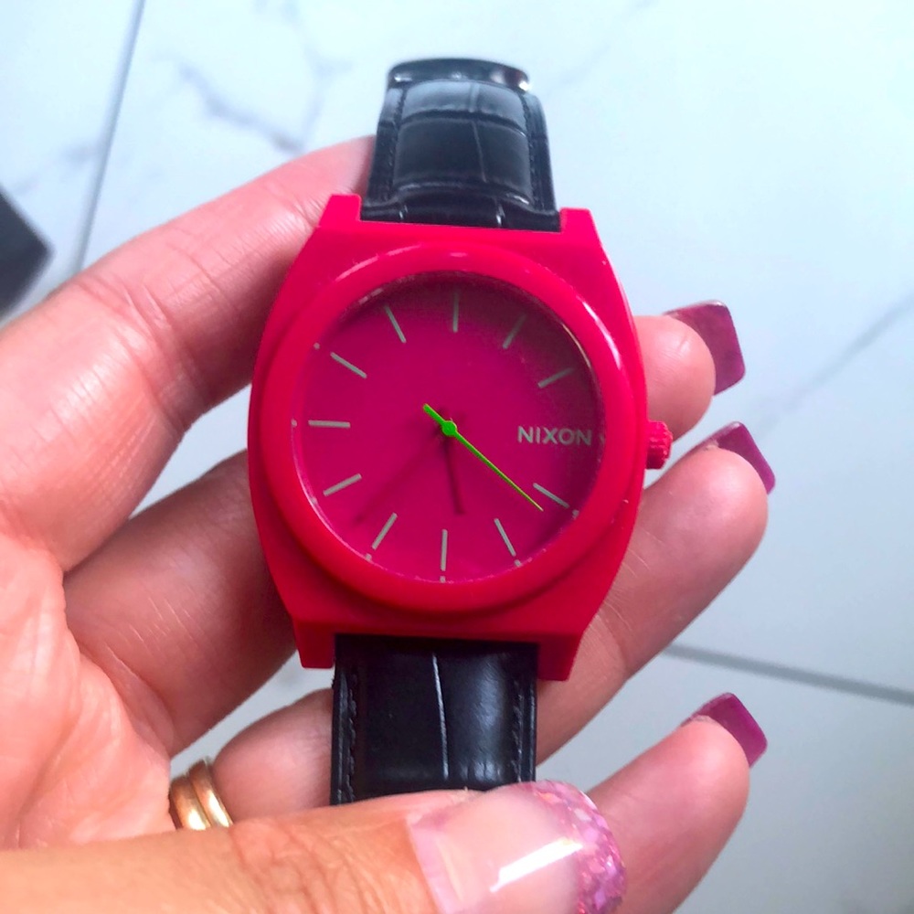 Nixon watch with leather strap
